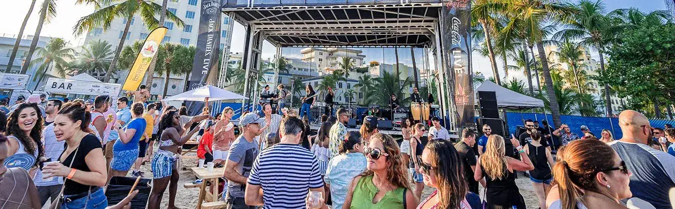 Festival stage on the beach