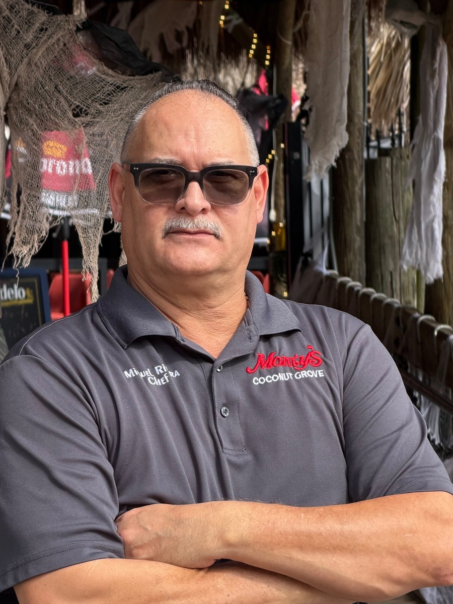 Portrait of Chef Miguel Rivera, chef at Monty's Coconut Grove