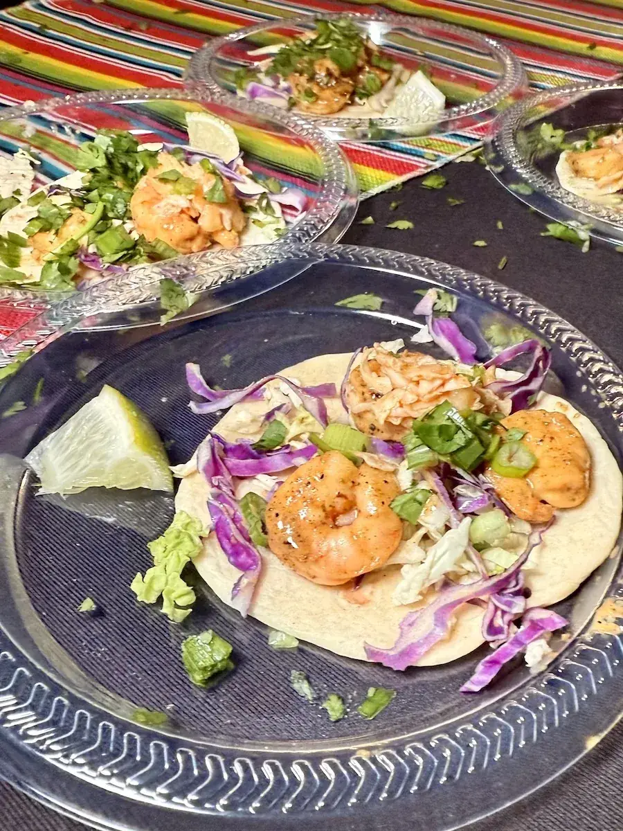 Shrimp tacos at the Seafood Slam